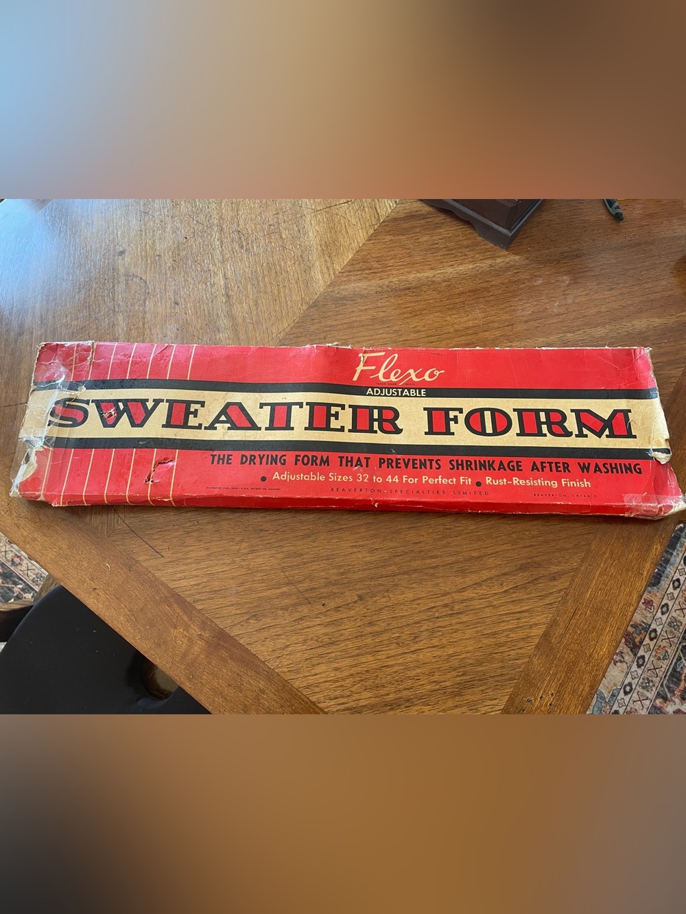 1950s Vintage FLEXO Adjustable Sweater Form in Original Box